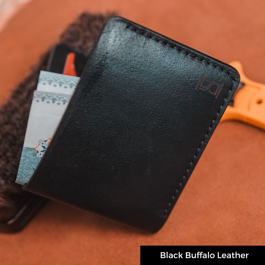 Genuine Leather Vaska Minimalist Bifold Wallet