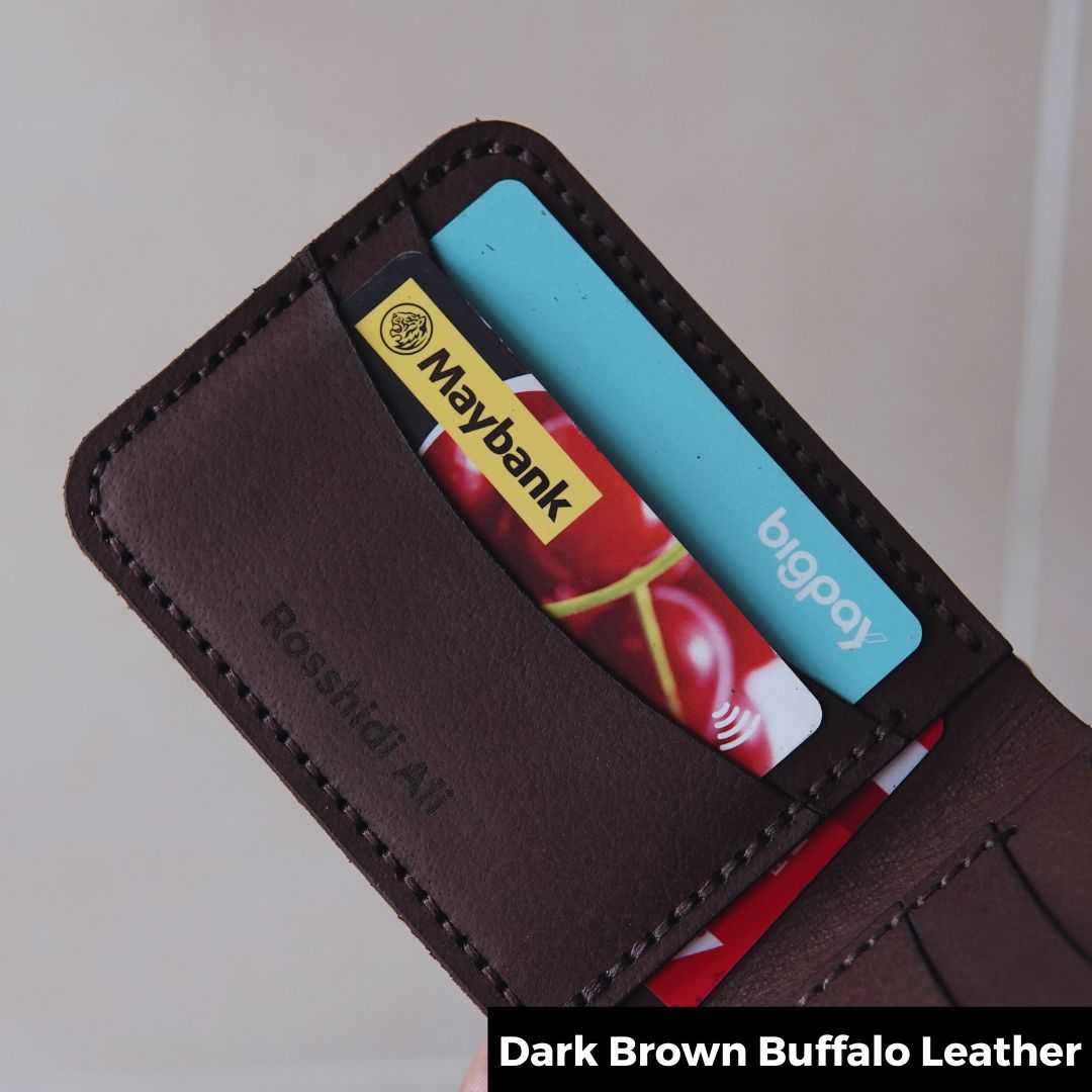 Genuine Leather 6 Card Slot Bifold Wallet