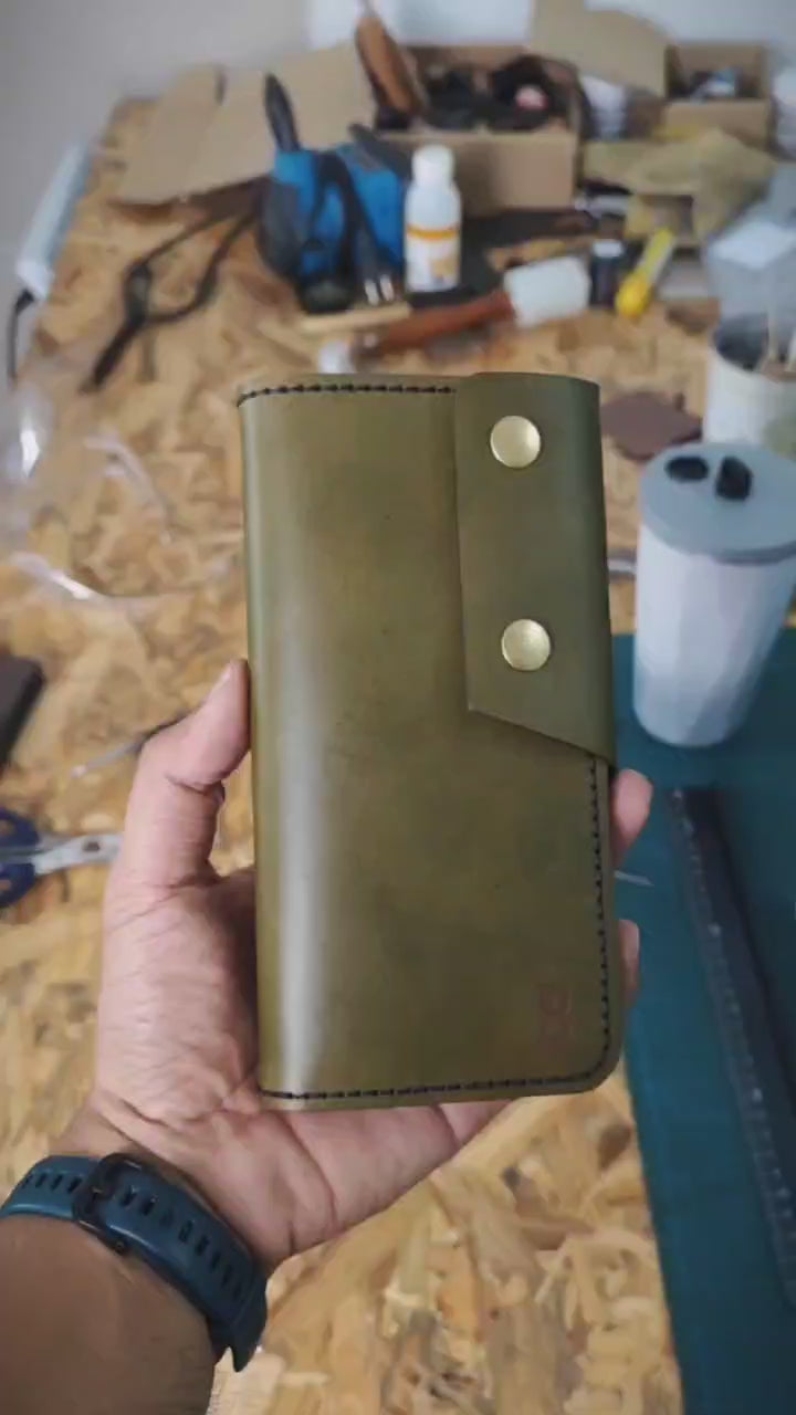 Long Wallet With Button